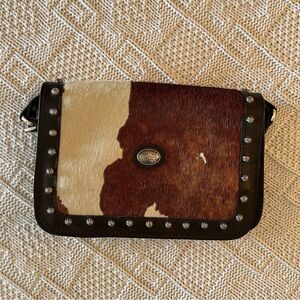 American West Crossbody Bag/Wallet w/ Hair-On Hide
